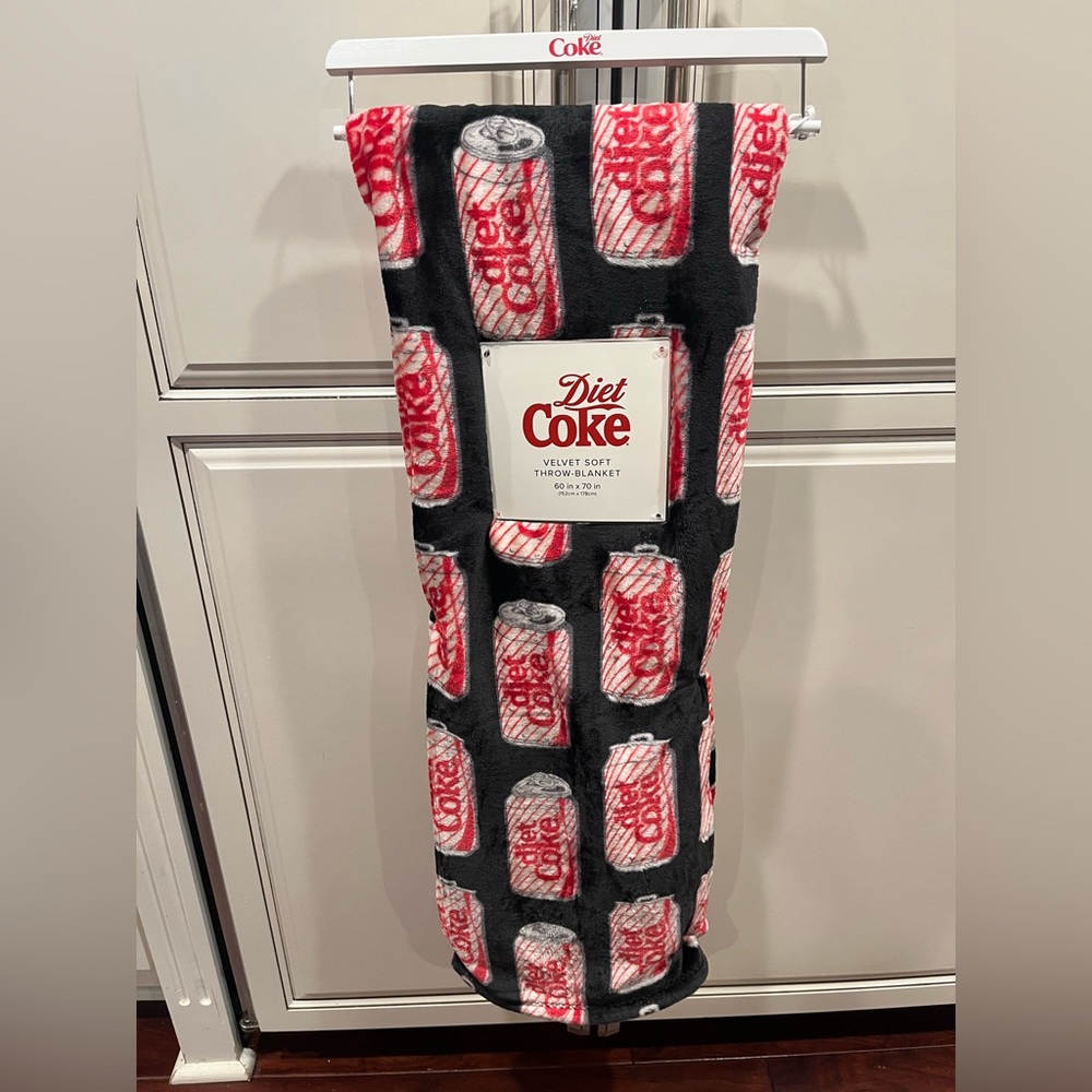 Diet Coke Black and Red Blanket Throw